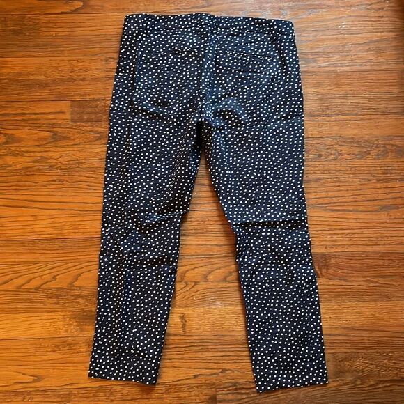 Gap Navy and White Polka Dot Slim Cropped Pants - Picture 7 of 7